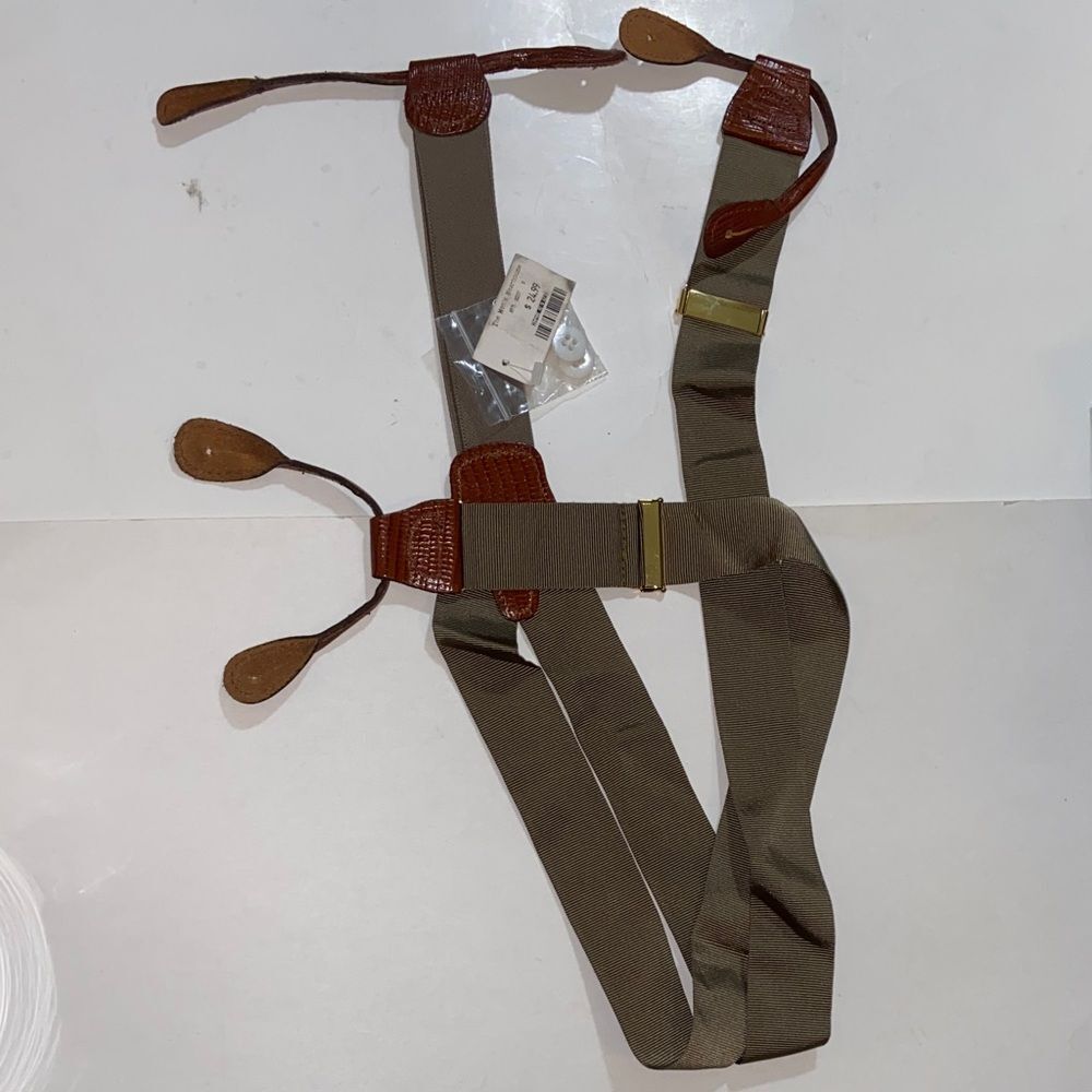 Classic Brown and Tan Men's Suspenders